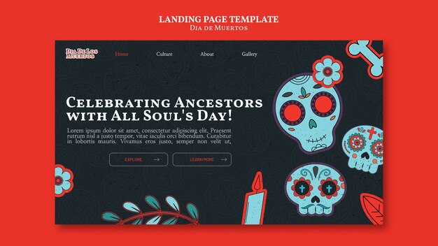 Projekt szablonu dia de muertos