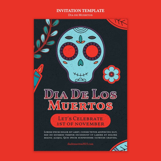 Projekt szablonu dia de muertos