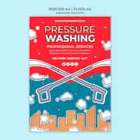 Bezpłatny plik PSD projekt szablonu do mycia pod ciśnieniem