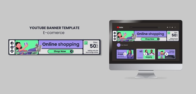 Bezpłatny plik PSD projekt szablonu e-commerce