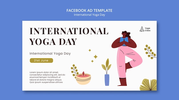 Bezpłatny plik PSD projekt szablonu international yoga day