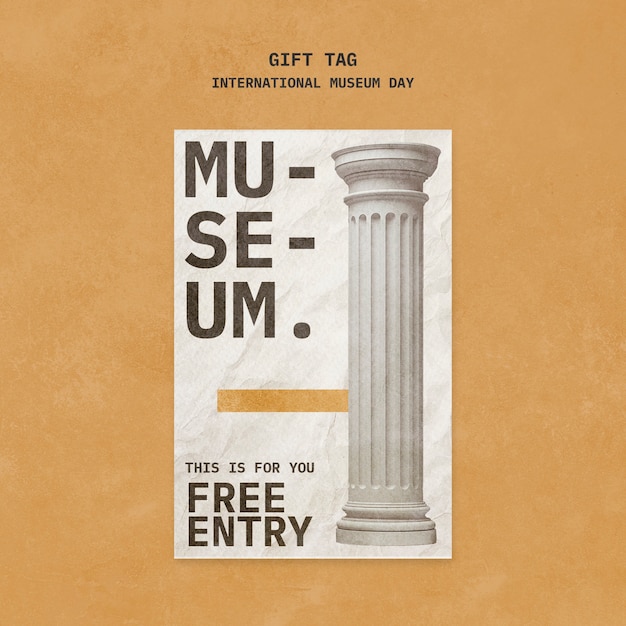 Bezpłatny plik PSD projekt szablonu międzynarodowego dnia muzeów