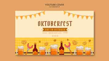 Bezpłatny plik PSD projekt szablonu miniatur oktoberfest na youtube