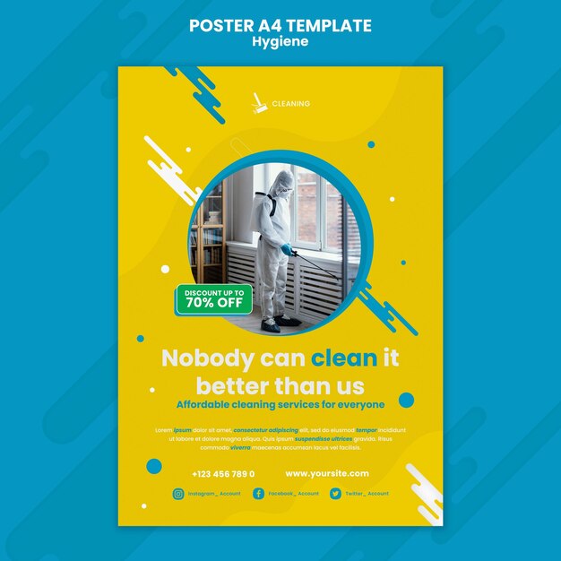 Projekt szablonu plakatu higieny