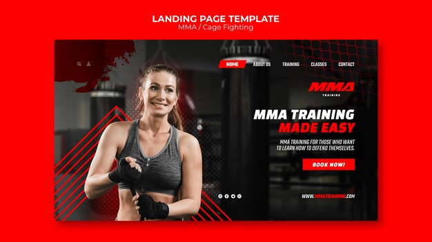 Projekt szablonu sportowego mma
