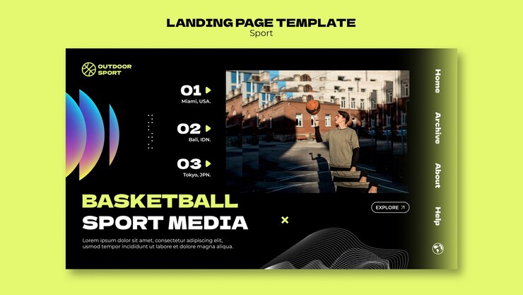 Bezpłatny plik PSD projekt szablonu sportowego