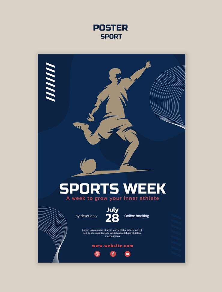 Bezpłatny plik PSD projekt szablonu sportowego