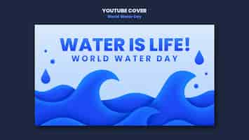 Bezpłatny plik PSD projekt szablonu światowego dnia wody