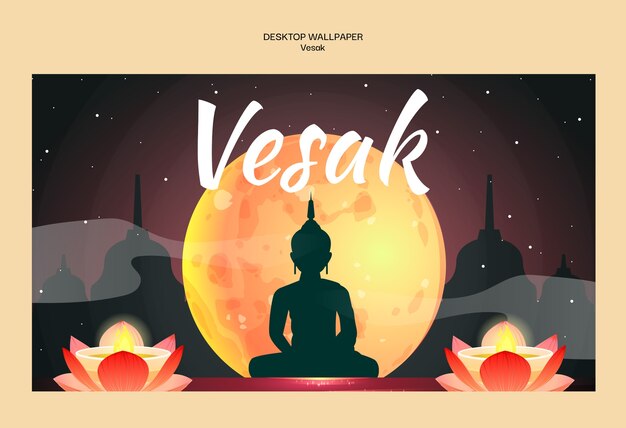 Projekt szablonu tapety Vesak