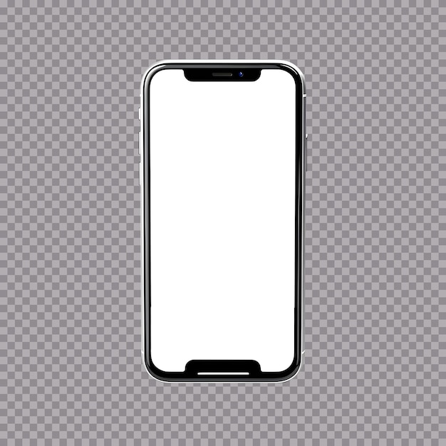 Bezpłatny plik PSD psd makieta urządzenia mobilnego z pustym ekranem na białym tle