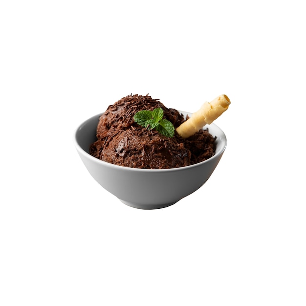 Pyszne lody na białym tle