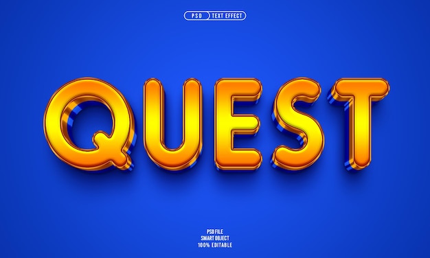 Quest 3d Edytowalny Efekt Tekstowy