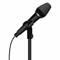 Bezpłatny plik PSD realistyczna ilustracja mikrofonu