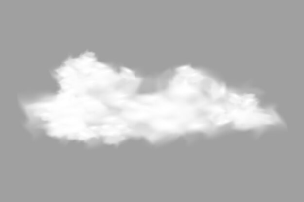 Realistyczne chmury na białym tle