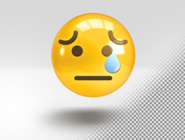 Bezpłatny plik PSD realistyczne płaczące emotikony 3d