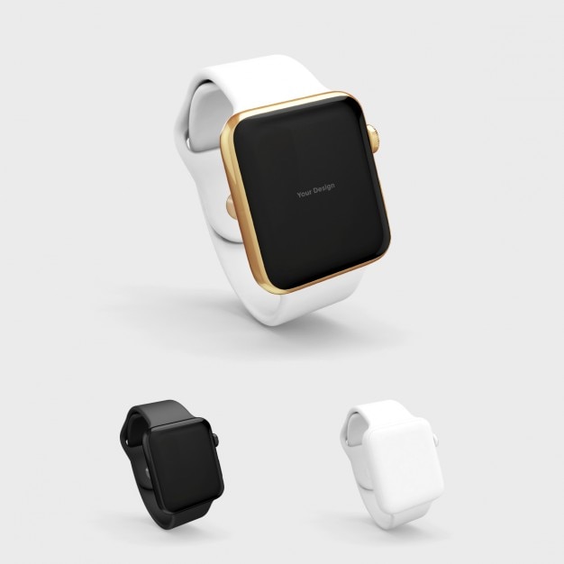 Bezpłatny plik PSD realistyczne smartwatch makiety