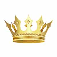 Bezpłatny plik PSD realistyczne złotą koronę