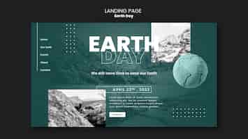 Bezpłatny plik PSD realistyczny projekt szablonu dnia ziemi