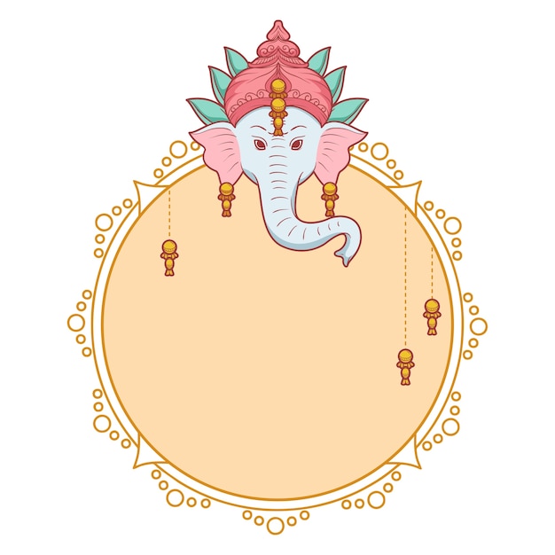 Ręcznie Narysowana Ilustracja Ganesha