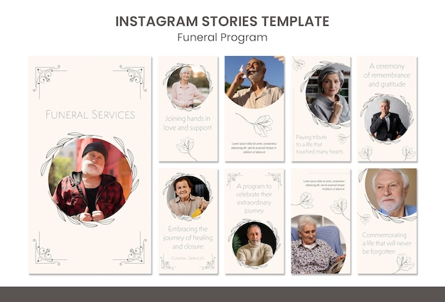 Ręcznie Rysowane Historie Z Programu Pogrzebowego Na Instagramie
