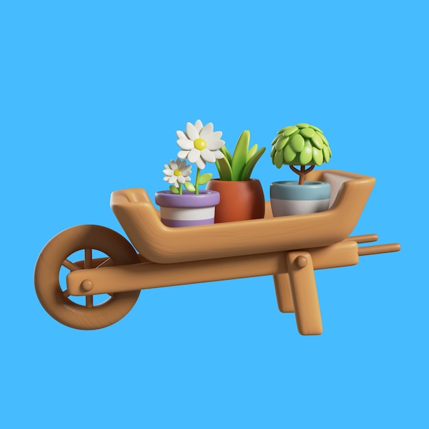 Bezpłatny plik PSD rendering 3d ikony rośliny