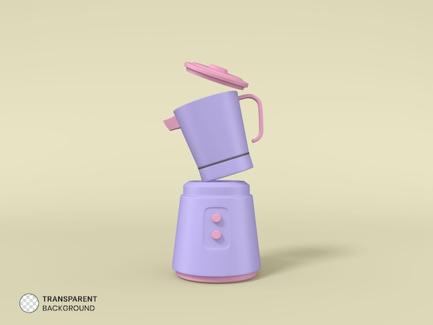 renderowania 3D Ikona na białym tle mini blender