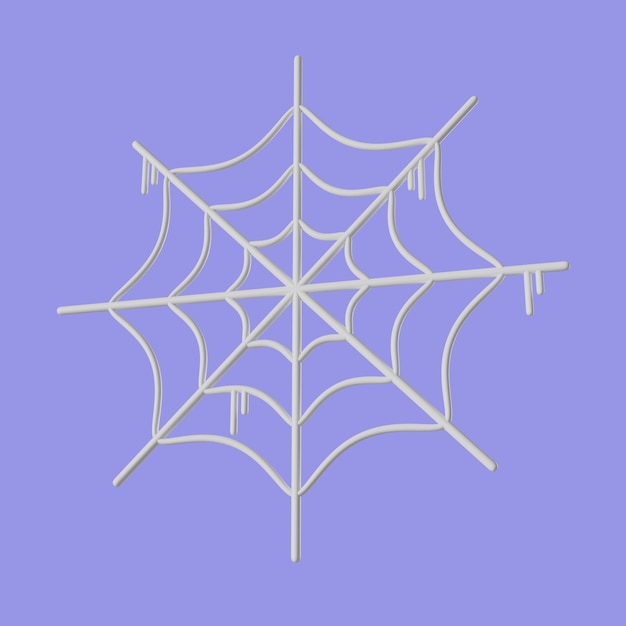 Renderowania 3D ikony pajęczyny halloween