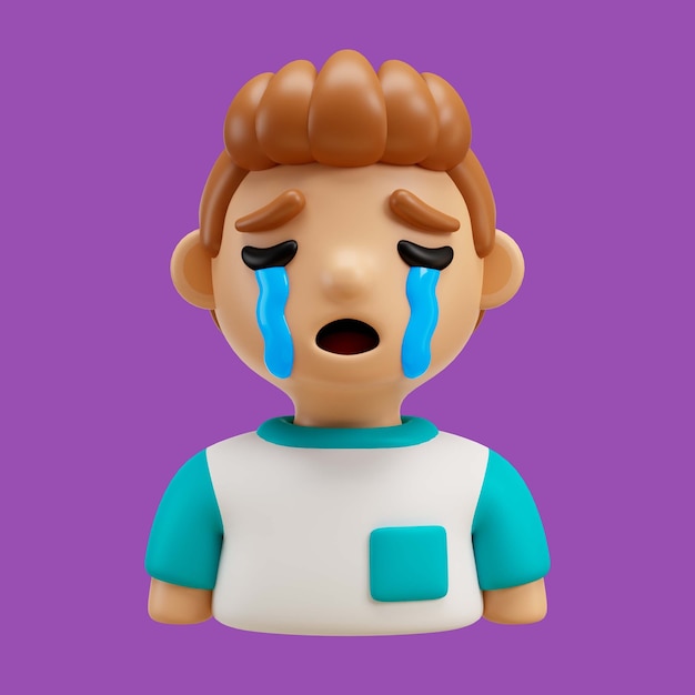 Bezpłatny plik PSD renderowanie 3d emoji awatara chłopca