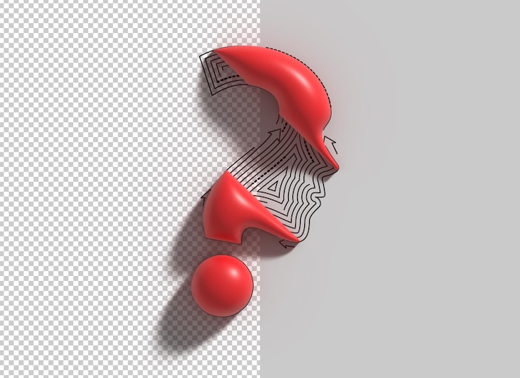 Bezpłatny plik PSD renderowanie 3d ikona znaku zapytania element projektu ilustracji 3d