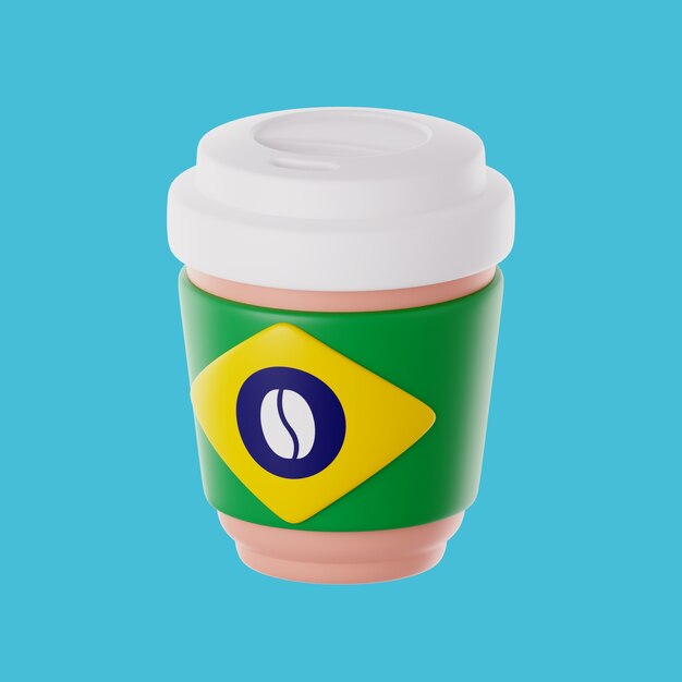 Renderowanie 3D ikony Brazylii