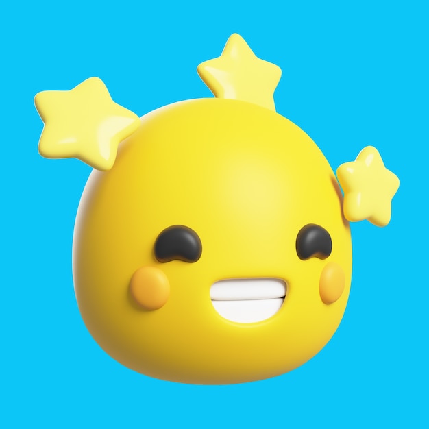 Bezpłatny plik PSD renderowanie 3d ikony emoji