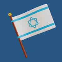 Bezpłatny plik PSD renderowanie 3d ikony judaizmu chanuka
