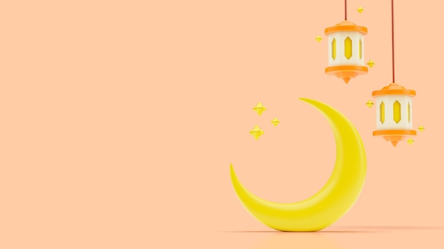 Renderowanie 3d ramadanowego tła