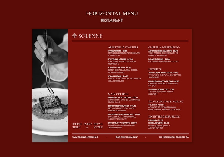 Bezpłatny plik PSD restauracja szablonu menu design