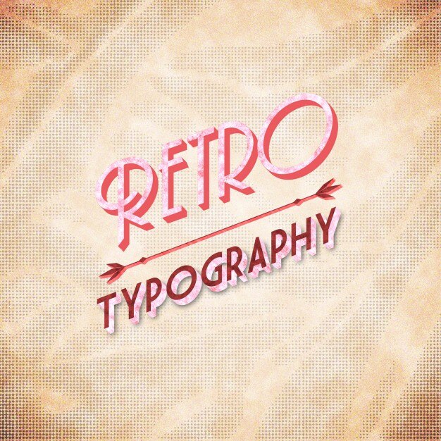 Bezpłatny plik PSD retro design typografii
