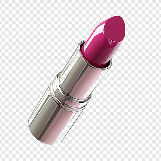 Różowa szminka w srebrnej rurce produkt piękności makijaż elegancja kosmetyczna