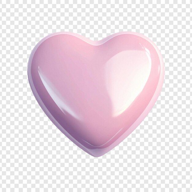 Różowe serce 3D Render Symbol miłości, uczuć i romansu ten obraz