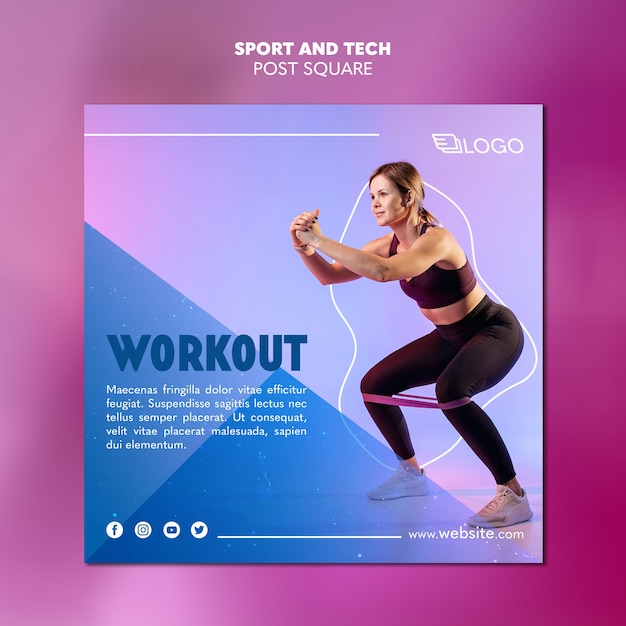 Sport i technika koncepcja szablonu postu