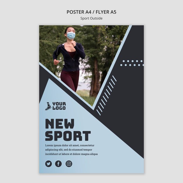 Sport poza motywem plakatu