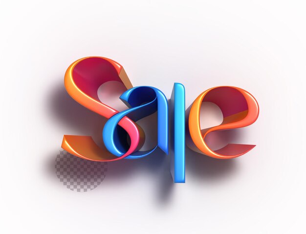 Sprzedaż 3d Lettering Transparent Psd Font Design