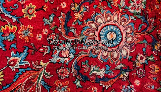 Stary czerwony perski dywan tekstura AI generowany obraz