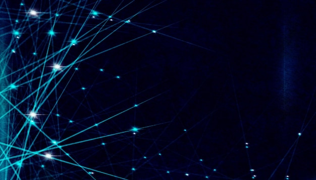 Streszczenie splot niebieski geometryczne kształty połączenia i koncepcja sieci cyfrowej komunikacji i technologii sieci tła