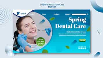 Bezpłatny plik PSD strona docelowa opieki stomatologicznej
