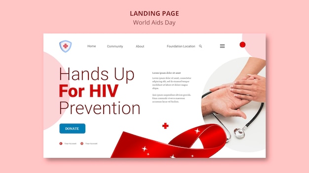 Strona docelowa Światowego Dnia AIDS