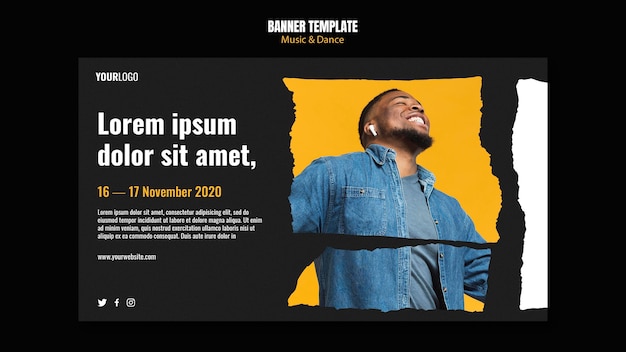 Szablon Banera Reklamowego Wydarzenia Muzycznego I Tanecznego