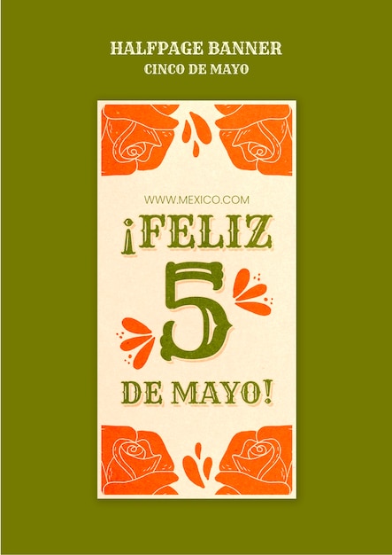 Szablon baneru na święto Cinco de Mayo
