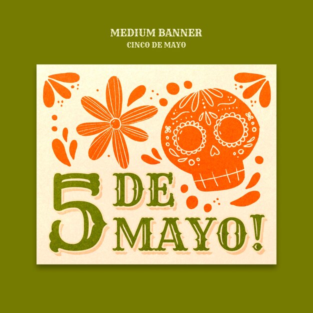 Szablon baneru na święto Cinco de Mayo