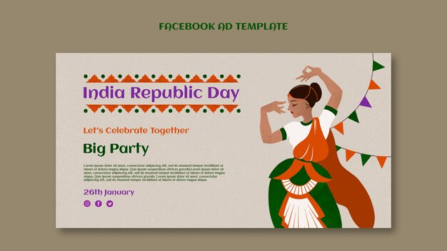 Szablon facebook dzień republiki indyjskiej