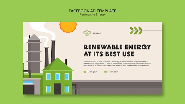 Szablon facebook energii odnawialnej