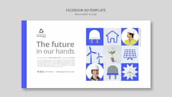 Bezpłatny plik PSD szablon facebook energii odnawialnej
